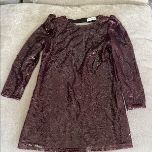 Impressions Deep Red Sequin Dress